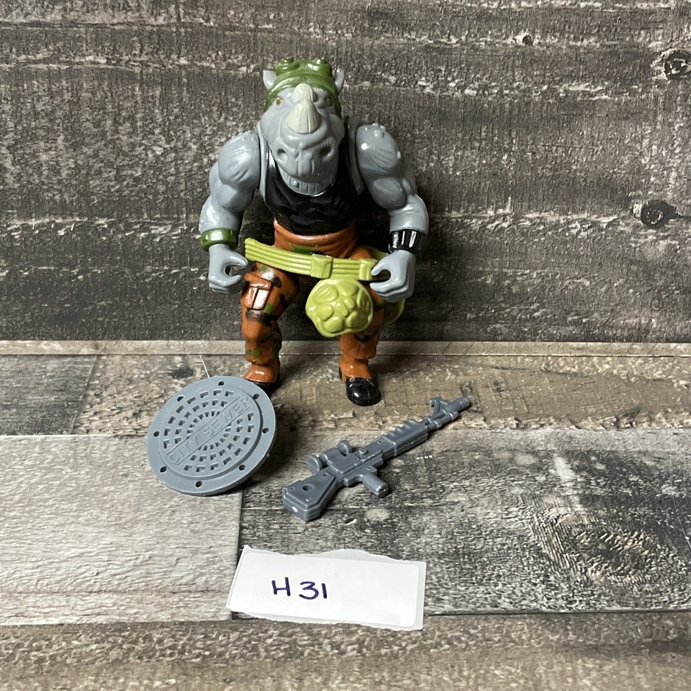 TMNT Rocksteady Vintage Loose Action Figure Playmates 1988